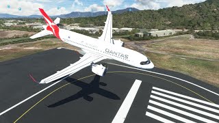 Landing amp Taxiing of Qantas at Cairns Airport Queensland Australia in MSFS [upl. by Barnabas]