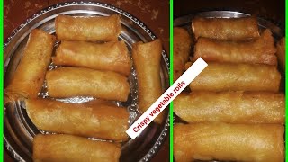 CRISPY VEGETABLE SPRING ROLLS no dough no kneading MAPISHI YA VITAFUNIO YA MAMBOGA MBOGA KIURAHISI [upl. by Thurber952]