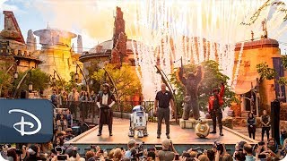 DisneyParksLIVE Star Wars Galaxy’s Edge Dedication Moment  Walt Disney World [upl. by Anaes]