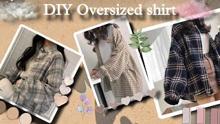 DIY oversized shirt making  how to make oversized shirt for women  free patterns [upl. by Rozanne]