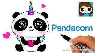 How to Draw a Pandacorn Cute and Easy [upl. by Fasa]