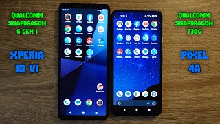 Sony Xperia 10 VI Snapdragon 6 Gen 1 vs Google Pixel 4a Snapdragon 730G  Speed Test 2024 [upl. by Irec]