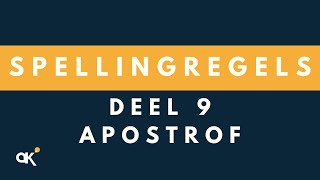 Spellingregels deel 9 Apostrof [upl. by Eseilanna182]