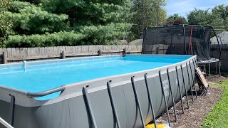 Closing and Winterizing my Intex Ultraframe Above Ground Pool [upl. by Mintun]