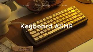 Wooden keyboard ASMR 🪵 ft gold metal keycaps [upl. by Ecila]