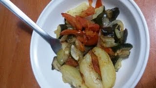 Receta de Briami Verduras al horno receta griega Como hacer paso a paso sencillísimo [upl. by Ylluz]