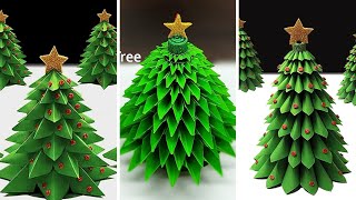 Christmas Tree Ideas  Paper Christmas Tree Making  Christmas Decor Ideas  DIY Easy Christmas Tree [upl. by Seditsira826]