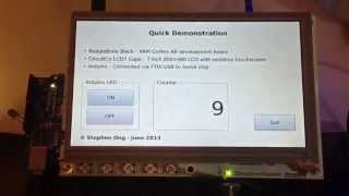 BeagleBone Black amp LCD7 Cape interfaced to Arduino [upl. by Meela252]