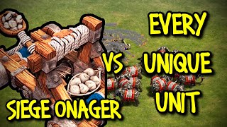 SIEGE ONAGER Aztecs vs EVERY UNIQUE UNIT  AoE II Definitive Edition [upl. by Anayaran]