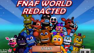 FNaF World Redacted Longplay Walkthrough Hard mode and Clock Ending [upl. by Ainolopa]