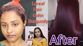 Loreal Hair color  Burgundy color  Pura hair khrb ho gya is color se  must watch before use [upl. by Trask]