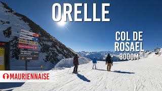 Skiing red piste Mauriennaise in Orelle Les 3 Vallées 4K UHD [upl. by Aden75]