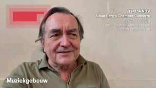 PierreLaurent Aimard plays Alban Berg’s Chamber Concerto on 14 november in Muziekgebouw [upl. by Nnayt]