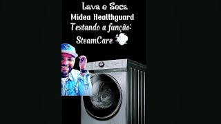 SURPREENDENTE SteamCare Testando a função de lavar com vapor na lava e seca Healthguard da Midea [upl. by Suoiluj212]