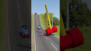 Mini Cars amp Weird Cars vs Giant Toon Hammer Crush  BeamNGdrive [upl. by Angelle]