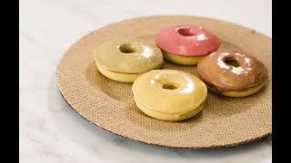 Yellow Cake Donuts with 4 Superfood Glazes [upl. by Annaeed]