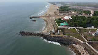 Aerial view of Tranquebar  Tharangambadi [upl. by Okikuy]