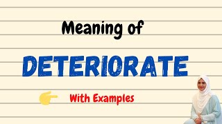 Daily vocabulary  Deteriorate Meaning  Vocabgram [upl. by Collins798]