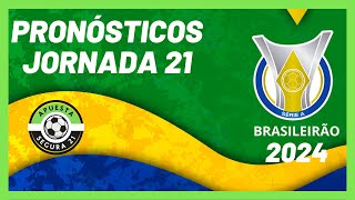 Pronósticos Brasileirao Jornada 21  Liga Brasileña 2024 [upl. by Ainitsirk]