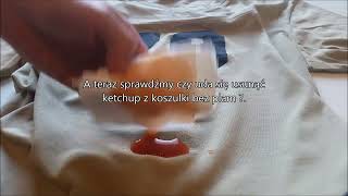 Test quotoddychającegoquot nano impregnatu do ubrań vs ketchup oraz żelazko wwwhydrofobowypl [upl. by Aisila573]