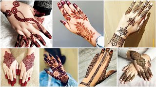 Simple Mehndi DesignKarwa Chauth Mehndi Designsimple cone designs front and backMehndi Design [upl. by Leumel244]