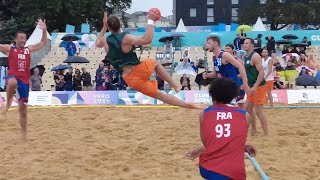 American beach handball players make case for it to be an Olympic sport in 2028 [upl. by Adnah]