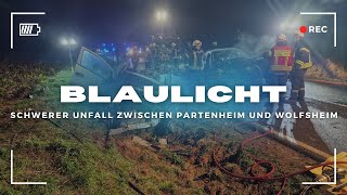 Schwerer Unfall zwischen Partenheim und Wolfsheim [upl. by Aihsemat]