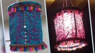 DIY Fabric Lantern कापडी आकाशकंदिल DIWALI DECORATIONAL LANTERN [upl. by Larson]