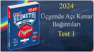 Üçgende Açı Kenar Bağıntıları Test 1  Orijinal geometri soru bankası çözümleri [upl. by Einwat955]