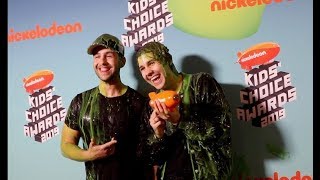 GIVING DAVID DOBRIK HIS FIRST KIDS CHOICE AWARD [upl. by Enoitna]