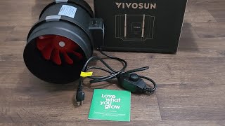 vivosun 8 inch inline duct fan unboxing [upl. by Jorgan669]