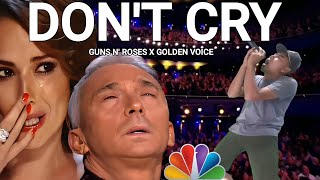 Americas Got Talent  Jury shocked amazingly beautiful voice singing Dont Cry [upl. by Hersh]