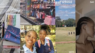 First day of school📚  new school sports shopping chaos new beginnings  South African YouTuber [upl. by Rehpotsirc]