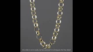 9ct Yellow Gold Solid Italian Made Round Belcher Chain  51mm [upl. by Niemad]