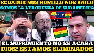 NO AGUANTARON LAS LAGRIMAS😭PERIODISTAS BOLIVIANOS TRISTES POR PERDER CON ECUADOR 40 BOLIVIA [upl. by Sido]