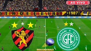 SPORT X GUARANI  AO VIVO COM IMAGENS DO BRASILEIRÃO SERIE B  ASSISTA AGORA  JOGO DE HOJE  PES21 [upl. by Leonidas]