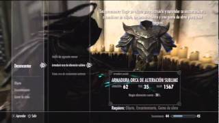 Skyrim  Tutorial Subir Herreria Encantamiento Alquimia y Elocuencia [upl. by Clarkson]