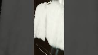 Beautiful white feather coat great for the winter Season 9224 [upl. by Samaj]