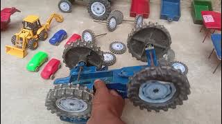 Modify mini tractor trali Cartoon Baby tractor toy video jcb tractor car [upl. by Harbot63]