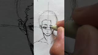 How to draw anime face easily🔥 shorts [upl. by Ardnauq111]