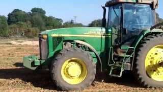 John Deere 8410 Tractor Pulling a KMC Peanut Picker Combine [upl. by Pennington]