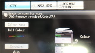 How to reset Maintenance required Code CA on SHARP MX3100N MX4100N MX5000N and mx2600n copiers [upl. by Jeroma]