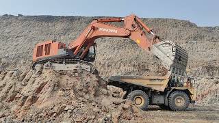 Hitachi Zaxis 870H and Komatsu HD465 [upl. by Jerrold]