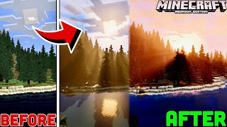 Ultra Realistic Minecraft Bedrock Edition Shader ENHANCED Default Shader Graphics [upl. by Pine279]