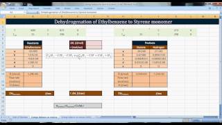 Excel for Chemical Engineers I 21 I Energy balance 55 Eneryg balance for reactive systems 2 [upl. by Nylessej]