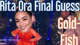 Rita Ora Final Guesses on Goldfish Is Vanessa Hudgens  The Masked Singer USA Season 11 Finale [upl. by Ardyaf58]