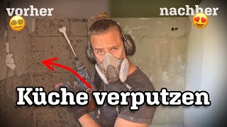 WAND mit KALKZEMENTPUTZ verputzen  Aus ALT mach NEU Episode 21 [upl. by Tyre]