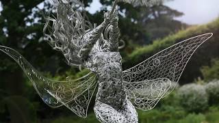 Wire Fairy Sculpture at Trentham Gardens [upl. by Yelnet]