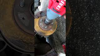 Craftsman V20 Impact Wrench destroys rusty axle nut with its brushed motor [upl. by Eenerb]