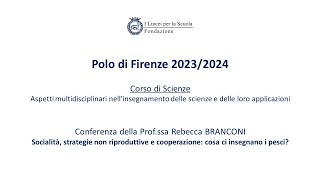 Polo Firenze  Scienze 2324  Profssa Rebecca BRANCONI [upl. by Anahsal]